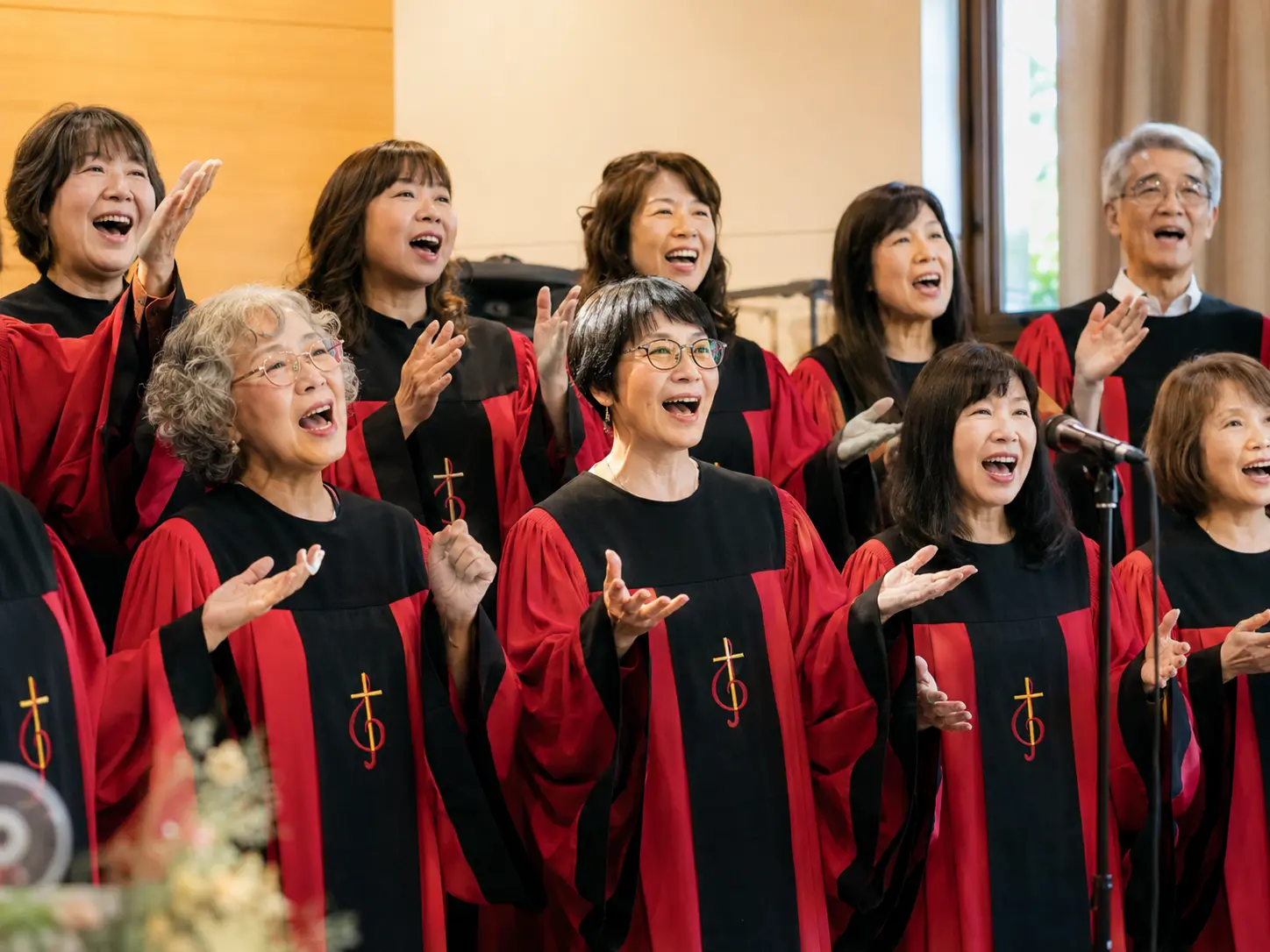 本番で楽しく歌うクワイヤ